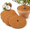 Relaxdays Kokoso pluošto diskai gėlėms, 5 vnt. rinkinys, 10 mm storio su anga ir plyšiu