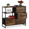 Relaxdays Komoda, 71.5x84x32.5 cm, ruda, juoda