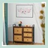 Relaxdays Komoda, 77x85x31,5 cm, Ruda, Juoda
