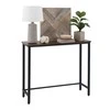 Relaxdays Konsolinis stalas, 75x75x24 cm, Rudas, Juodas