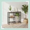 Relaxdays Konsolinis stalas, 75x80x22 cm, Juodai rudas