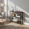 Relaxdays Konsolinis stalas, 75x80x23 cm, Rudas, Juodas