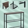 Relaxdays Konsolinis stalas, 75x80x23 cm, Rudas, Juodas
