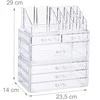 Relaxdays Kosmetikos organizatorius, 29x23,5x14 cm, skaidrus