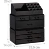 Relaxdays Kosmetikos organizatorius, 29x23,5x14 cm, skaidrus