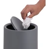 Relaxdays Kosmetinis šiukšlių dėžė 6 l antracito spalvos plastikas
