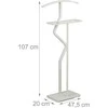 Relaxdays Kostiumo stovas 107 cm baltas