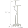 Relaxdays Kostiumo stovas 107 cm baltas