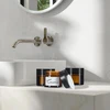 Relaxdays Gintarinio stiklo kremo indelių rinkinys 60 ml