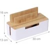 Relaxdays Laidų tvarkyklės dėžutė, 40x16x13 cm, balta