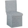 Relaxdays Laikymo pufas, 73x38x38 cm, pilka
