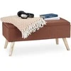 Relaxdays Laikymo suoliukas, 39.5x79.5x39.5 cm, pilka
