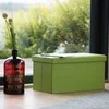 Relaxdays Sulankstomas suoliukas su daiktadėže, dirbtinė oda