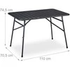 Relaxdays Lauko stalas, sulankstomas metalinis, 70.5x110x74.5 cm, pilkas