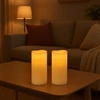 Relaxdays 2 LED žvakių rinkinys su laikmačiu