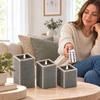 Relaxdays LED žvakių rinkinys, 3 vnt., betono imitacija, su nuotolinio valdymo pulteliu