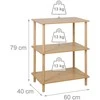 Relaxdays Lentyna, 79x60x40 cm, Smėlio, Bambukas