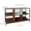 Relaxdays Lentyna, 80x120x33 cm, Juoda, Ruda