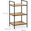 Relaxdays Laisvai pastatoma bambukinė ir metalinė lentyna