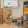 Relaxdays Bambukinė lentyna su krepšiu