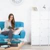 Relaxdays Modulinė plastikinė lentyna su 16 skyrelių