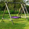 Relaxdays Stačiakampės formos lizdinės sūpynės, violetinės