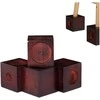 Relaxdays Lovos paaukštinimai, 4 vnt., 9,4x9,4x9,4 cm, ruda