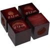 Relaxdays Lovos paaukštinimai, 4 vnt., 9,4x9,4x9,4 cm, ruda