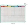 Relaxdays Magnetinis savaitinis planuoklis 30x43 cm baltas plastikas