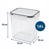 Relaxdays Maisto dėžės su spragtelėjimo dangčiu, sudedamos, sandarios