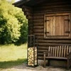 Relaxdays Aukšta metalinė malkinė