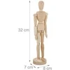 Relaxdays Manekenas, 32x8x7 cm, rudas