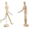 Relaxdays Manekenas, 32x8x7 cm, rudas