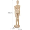 Relaxdays 2x medinis manekenas 30cm