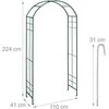 Relaxdays Metalinis arkos formos stalas, 224x110x41 cm, žalias