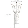 Relaxdays Metalinis grotelių rėmas, 145x54x1 cm, rudas