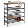 Relaxdays Metalinis ir MDF batų stovas, 5 lentynos