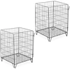 Relaxdays Metalinis komposto dėžės rinkinys, 2 vnt., 68x46x46 cm, juodos spalvos
