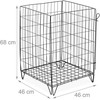 Relaxdays Metalinis komposto dėžės rinkinys, 2 vnt., 68x46x46 cm, juodos spalvos