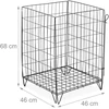Relaxdays Metalinis komposto dėžės rinkinys, 2 vnt., 68x46x46 cm, juodos spalvos