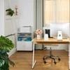 Relaxdays Mobilus biuro stovas, 74x60x48 cm, baltas
