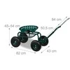 Relaxdays Mobilus sodo suoliukas, 45-54x43x82 cm