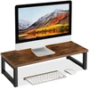 Laikiklis Relaxdays Monitoriaus stovas, 15x40x23 cm, ruda, juoda