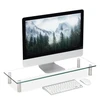 Laikiklis Relaxdays Monitoriaus stovas, stiklas, 70x24x9 cm