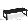 Laikiklis Relaxdays Monitoriaus stovėtojas, pramoninio stiliaus, 15x55x23 cm, juodas