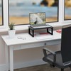Laikiklis Relaxdays Monitoriaus stovėtojas, pramoninio stiliaus, 15x40x23 cm, juodas
