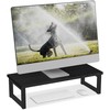 Laikiklis Relaxdays Monitoriaus stovėtojas, pramoninio stiliaus, 15x55x23 cm, juodas
