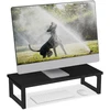 Laikiklis Relaxdays Monitoriaus stovėtojas, pramoninio stiliaus, 15x55x23 cm, juodas