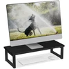 Laikiklis Relaxdays Monitoriaus stovėtojas, pramoninio stiliaus, 15x55x23 cm, juodas
