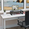 Laikiklis Relaxdays Monitoriaus stovėtojas, pramoninio stiliaus, 15x55x23 cm, juodas
